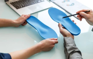Resize Doctor Consulting Patient Custom Orthotic Insoles Clinic Personalised Custom Fit Feet Recreation Medicine Concept