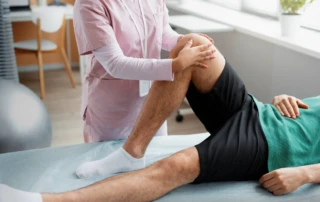 Resize Doctor Helping Patient Rehabilitation