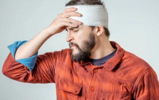Resize Portrait Man With Bandage